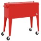 vidaXL Kühlwagen mit Rollen Rot 92x43x89 cm vidaXL Kühlwagen mit Rollen Rot 92x43x89 cm