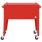 vidaXL Kühlwagen mit Rollen Rot 92x43x89 cm vidaXL Kühlwagen mit Rollen Rot 92x43x89 cm