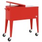 vidaXL Kühlwagen mit Rollen Rot 92x43x89 cm vidaXL Kühlwagen mit Rollen Rot 92x43x89 cm
