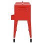 vidaXL Kühlwagen mit Rollen Rot 92x43x89 cm vidaXL Kühlwagen mit Rollen Rot 92x43x89 cm