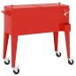 vidaXL Kühlwagen mit Rollen Rot 92x43x89 cm vidaXL Kühlwagen mit Rollen Rot 92x43x89 cm