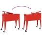 vidaXL Kühlwagen mit Rollen Rot 92x43x89 cm vidaXL Kühlwagen mit Rollen Rot 92x43x89 cm