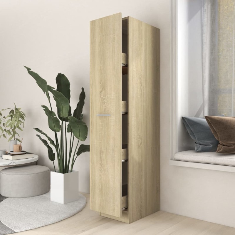 vidaXL Apothekerschrank Sonoma-Eiche 30x42,5x150 cm Holzwerkstoff vidaXL Apothekerschrank Sonoma-Eiche 30x42,5x150 cm Holzwerkstoff