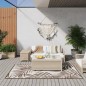 vidaXL Outdoor-Teppich Braun und Weiß 100x200 cm Beidseitig Nutzbar vidaXL Outdoor-Teppich Braun und Weiß 100x200 cm Beidseitig Nutzbar