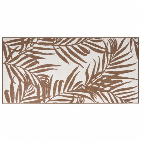 vidaXL Outdoor-Teppich Braun und Weiß 100x200 cm Beidseitig Nutzbar