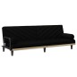 vidaXL Schlafsofa mit Armlehnen Schwarz Stoff vidaXL Schlafsofa mit Armlehnen Schwarz Stoff
