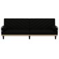 vidaXL Schlafsofa mit Armlehnen Schwarz Stoff vidaXL Schlafsofa mit Armlehnen Schwarz Stoff