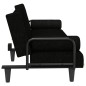vidaXL Schlafsofa mit Armlehnen Schwarz Stoff vidaXL Schlafsofa mit Armlehnen Schwarz Stoff