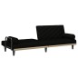 vidaXL Schlafsofa mit Armlehnen Schwarz Stoff vidaXL Schlafsofa mit Armlehnen Schwarz Stoff
