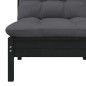 vidaXL 3-tlg. Garten-Lounge-Set mit Kissen Schwarz Kiefer Massivholz vidaXL 3-tlg. Garten-Lounge-Set mit Kissen Schwarz Kiefer Massivholz