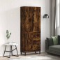 vidaXL Highboard Räuchereiche 69,5x34x180 cm Holzwerkstoff vidaXL Highboard Räuchereiche 69,5x34x180 cm Holzwerkstoff
