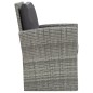 5-tlg. Garten-Essgruppe mit Auflagen Poly Rattan Grau 5-tlg. Garten-Essgruppe mit Auflagen Poly Rattan Grau
