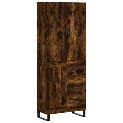 vidaXL Highboard Räuchereiche 69,5x34x180 cm Holzwerkstoff