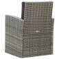 5-tlg. Garten-Essgruppe mit Auflagen Poly Rattan Grau 5-tlg. Garten-Essgruppe mit Auflagen Poly Rattan Grau