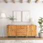 vidaXL Beistellschränke 3 Stk. Braun & Schwarz 60x33,5x75 cm Mangoholz vidaXL Beistellschränke 3 Stk. Braun & Schwarz 60x33,5x75 cm Mangoholz
