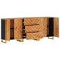 vidaXL Beistellschränke 3 Stk. Braun & Schwarz 60x33,5x75 cm Mangoholz vidaXL Beistellschränke 3 Stk. Braun & Schwarz 60x33,5x75 cm Mangoholz