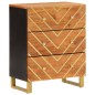 vidaXL Beistellschränke 3 Stk. Braun & Schwarz 60x33,5x75 cm Mangoholz vidaXL Beistellschränke 3 Stk. Braun & Schwarz 60x33,5x75 cm Mangoholz