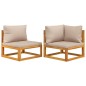 vidaXL 2-tlg. Garten-Sofa-Set mit Kissen Massivholz Akazie vidaXL 2-tlg. Garten-Sofa-Set mit Kissen Massivholz Akazie