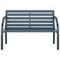 vidaXL Gartenbank 120 cm Grau Holz vidaXL Gartenbank 120 cm Grau Holz