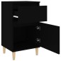 vidaXL Nachttisch Schwarz 40x35x70 cm vidaXL Nachttisch Schwarz 40x35x70 cm