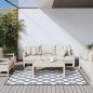 vidaXL Outdoor-Teppich Grau und Weiß 100x200 cm Beidseitig Nutzbar vidaXL Outdoor-Teppich Grau und Weiß 100x200 cm Beidseitig Nutzbar