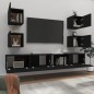 vidaXL 6-tlg. TV-Schrank-Set Schwarz Holzwerkstoff vidaXL 6-tlg. TV-Schrank-Set Schwarz Holzwerkstoff