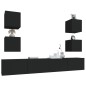 vidaXL 6-tlg. TV-Schrank-Set Schwarz Holzwerkstoff vidaXL 6-tlg. TV-Schrank-Set Schwarz Holzwerkstoff