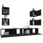 vidaXL 6-tlg. TV-Schrank-Set Schwarz Holzwerkstoff vidaXL 6-tlg. TV-Schrank-Set Schwarz Holzwerkstoff