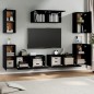 vidaXL 7-tlg. TV-Schrank-Set Schwarz Holzwerkstoff vidaXL 7-tlg. TV-Schrank-Set Schwarz Holzwerkstoff