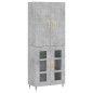 vidaXL Highboard Betongrau 69,5x34x180 cm Holzwerkstoff vidaXL Highboard Betongrau 69,5x34x180 cm Holzwerkstoff
