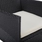 5-tlg. Garten-Essgruppe Schwarz Poly Rattan und Glas 5-tlg. Garten-Essgruppe Schwarz Poly Rattan und Glas