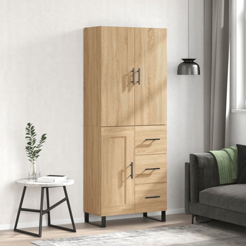 vidaXL Highboard Sonoma-Eiche 69,5x34x180 cm Holzwerkstoff vidaXL Highboard Sonoma-Eiche 69,5x34x180 cm Holzwerkstoff