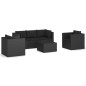 4-tlg. Garten-Lounge-Set mit Kissen Poly Rattan Schwarz 4-tlg. Garten-Lounge-Set mit Kissen Poly Rattan Schwarz