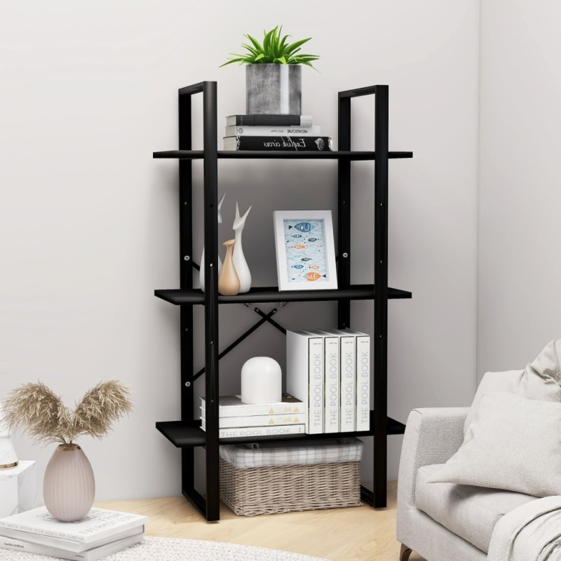 vidaXL Lagerregal Schwarz 60x30x105 cm Holzwerkstoff vidaXL Lagerregal Schwarz 60x30x105 cm Holzwerkstoff