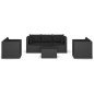4-tlg. Garten-Lounge-Set mit Kissen Poly Rattan Schwarz 4-tlg. Garten-Lounge-Set mit Kissen Poly Rattan Schwarz