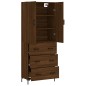 Highboard Braun Eichen-Optik 69,5x34x180 cm Holzwerkstoff Highboard Braun Eichen-Optik 69,5x34x180 cm Holzwerkstoff
