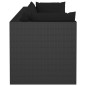 4-tlg. Garten-Lounge-Set mit Kissen Poly Rattan Schwarz 4-tlg. Garten-Lounge-Set mit Kissen Poly Rattan Schwarz