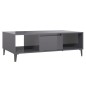 vidaXL Couchtisch Hochglanz-Grau 103,5x60x35 cm Holzwerkstoff vidaXL Couchtisch Hochglanz-Grau 103,5x60x35 cm Holzwerkstoff