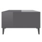 vidaXL Couchtisch Hochglanz-Grau 103,5x60x35 cm Holzwerkstoff vidaXL Couchtisch Hochglanz-Grau 103,5x60x35 cm Holzwerkstoff