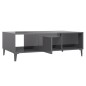 vidaXL Couchtisch Hochglanz-Grau 103,5x60x35 cm Holzwerkstoff vidaXL Couchtisch Hochglanz-Grau 103,5x60x35 cm Holzwerkstoff