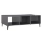 vidaXL Couchtisch Hochglanz-Grau 103,5x60x35 cm Holzwerkstoff vidaXL Couchtisch Hochglanz-Grau 103,5x60x35 cm Holzwerkstoff