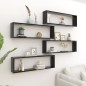 vidaXL Würfelregale 4 Stk. Schwarz 100x15x30 cm Holzwerkstoff vidaXL Würfelregale 4 Stk. Schwarz 100x15x30 cm Holzwerkstoff