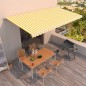 vidaXL Gelenkarmmarkise Einziehbar 600x350 cm Gelb und Weiß vidaXL Gelenkarmmarkise Einziehbar 600x350 cm Gelb und Weiß