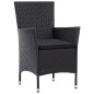 vidaXL 5-tlg. Garten-Essgruppe Poly Rattan Schwarz vidaXL 5-tlg. Garten-Essgruppe Poly Rattan Schwarz