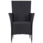 vidaXL 5-tlg. Garten-Essgruppe Poly Rattan Schwarz vidaXL 5-tlg. Garten-Essgruppe Poly Rattan Schwarz