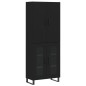 vidaXL Highboard Schwarz 69,5x34x180 cm Holzwerkstoff vidaXL Highboard Schwarz 69,5x34x180 cm Holzwerkstoff