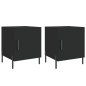 vidaXL Nachttische 2 Stk. Schwarz 40x40x50 cm Holzwerkstoff vidaXL Nachttische 2 Stk. Schwarz 40x40x50 cm Holzwerkstoff