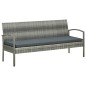 5-tlg. Garten-Lounge-Set mit Auflagen Poly Rattan Grau 5-tlg. Garten-Lounge-Set mit Auflagen Poly Rattan Grau