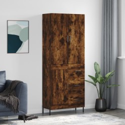 vidaXL Highboard Räuchereiche 69,5x34x180 cm Holzwerkstoff