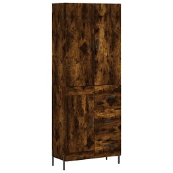 vidaXL Highboard Räuchereiche 69,5x34x180 cm Holzwerkstoff